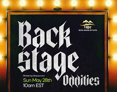 Project thumbnail - BackStage Oddities Flyer Design