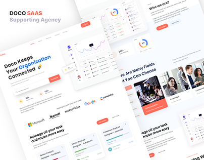 Doco Saas supporting agency landing page design | UI