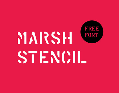 MARSH STENCIL Free Font