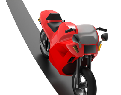 Motorbike animated in PTC Creo and rendered in Keyshot