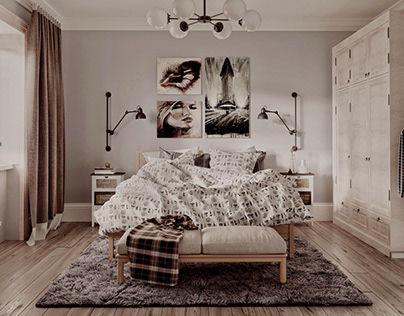 Bedroom - Scandinavian interior design