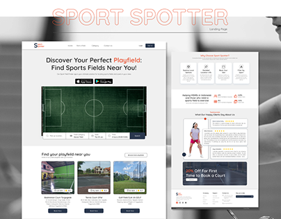 Sport Spotter Landing Page Design