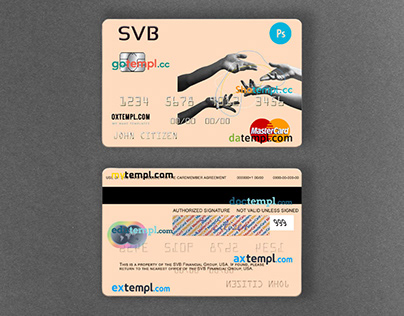 USA SVB Financial Group mastercard template