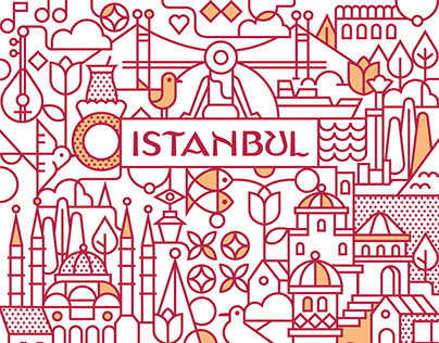 Istanbul Linear Illustration