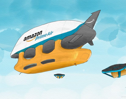 Artist impression: Amazon Airborne Fulfilment Center