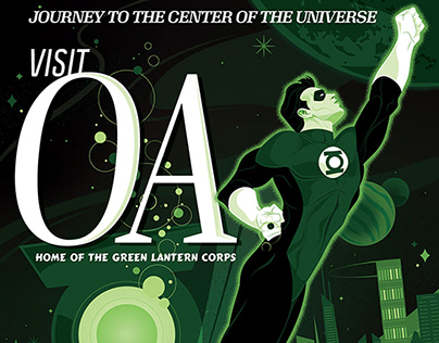 Green Lantern OA Travel poster