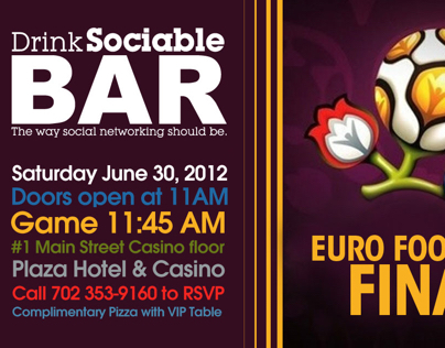 The Drink Bar Promotional Football Viewing Flyer
