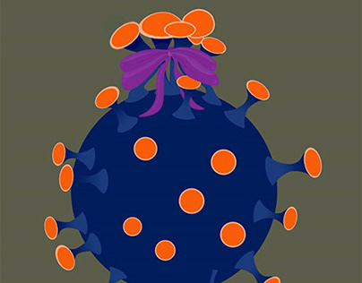 Graphic, Coronavirus character