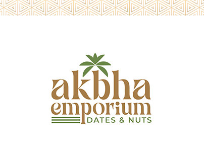 Akbha Emporium dates and nuts Logo and brand design