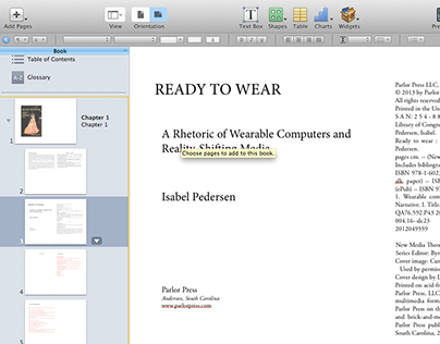 Ready to Wear in iBooks Author