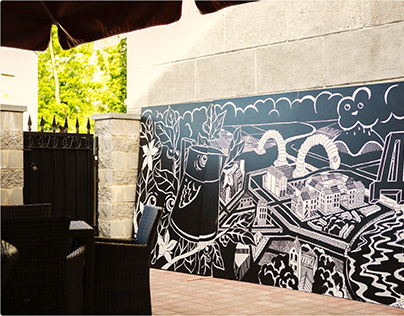 ILLUSTARTIONS AND MURALS FOR DOUBLE B COFFESHOP