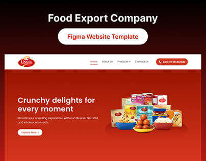 Food Export Company: Figma Website Template
