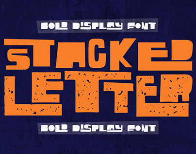 Free Bold Display Font - Stacked Letter