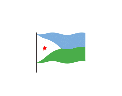 Djibouti flag Lottie JSON animation