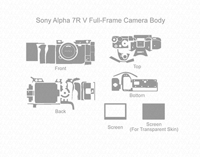 Sony A7R V Camera Model (2022) Vinyl Skin Template