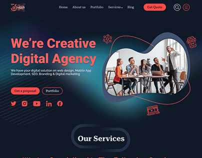 360 Mar X Digital Agency Website UI/UX Design