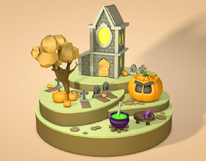 Modelado 3D - Isla Halloween