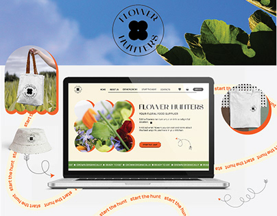Landing page and brand idenity for Flower Hunters