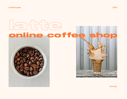 Coffee, landing page