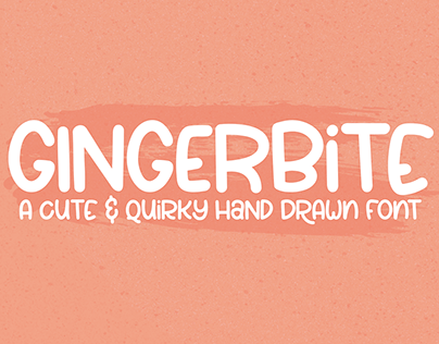 Gingerbite - a cute & quirky hand-drawn font