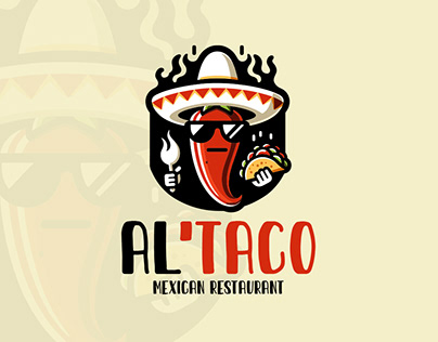 Mexican restaurant logo with chili peppers
