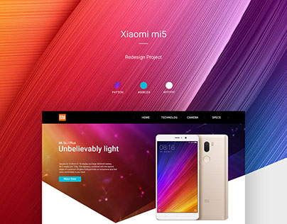 Website redesign project _ Xiaomi mi5