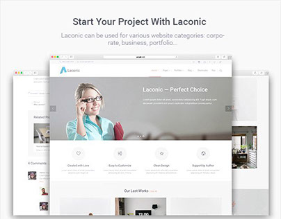 Laconic - Modern Business/Corporate WordPress Theme