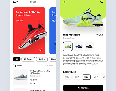 Nike Shoes App - Concept UI Design