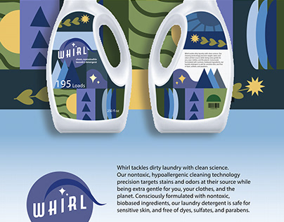 Whirl Laundry Detergent Package Design