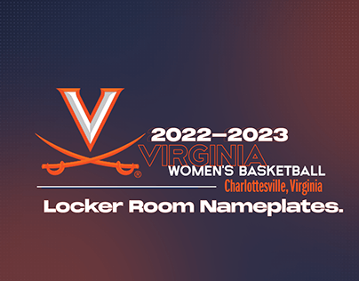 Virginia Women's Basketball : Locker Room Nameplates