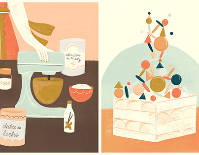 Illustrated pastries