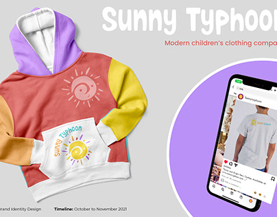 Modern children's clothing brand identity design