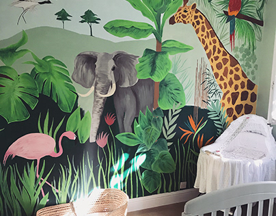 Fresque murale Jungle