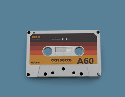 Cd Cassette Realistic Mockup