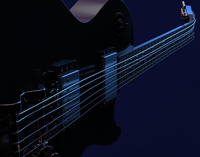 Gibson Les Paul Custom - Modeling and Rendering