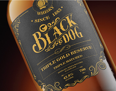 Black Dog Whiskey Branding