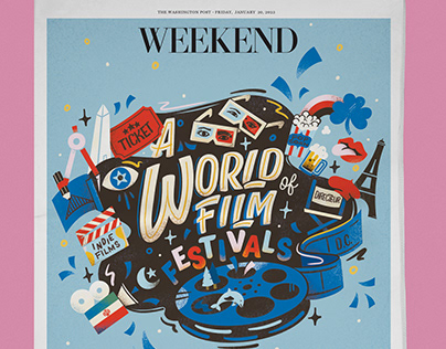 Washington Post Cover Art "A World of Film Festival"