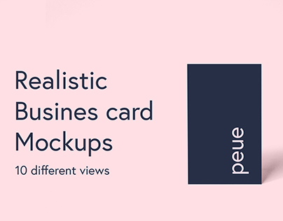 Peue - Realistic Business Card Mockup