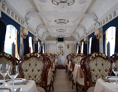 Турристический поезд - вагон ресторан