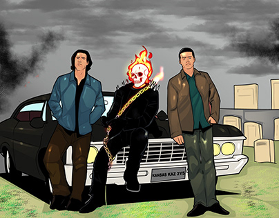Supernatural X Ghost Rider (Carry on my wayward Sons!)