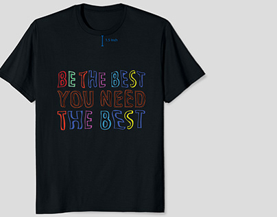 colourful eye catching typography t shirt design