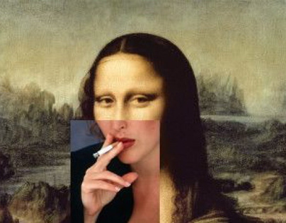 Mona Lisa art collage