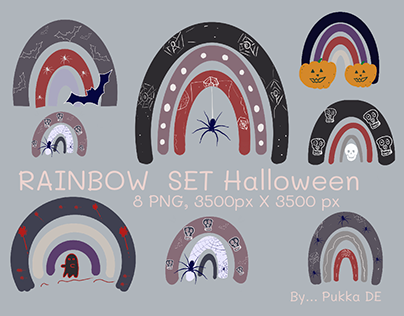 Rainbow set Halloween