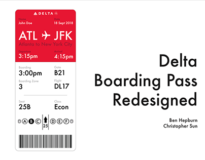Delta Boarding Pass Redesign