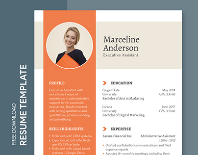 Free Executive Assistant Resume Template