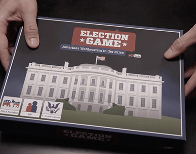 ELECTION GAME opening titles - fake board game design