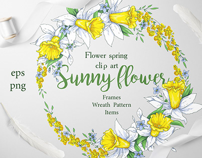 Sunny Flowers – spring clip art