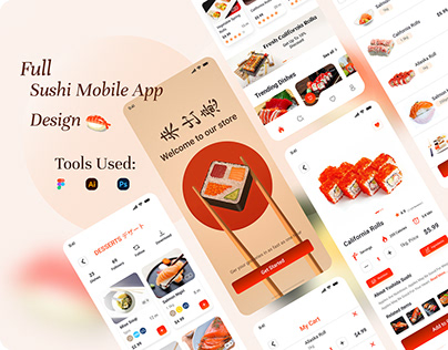 Sushi Food Mobile Apps Design