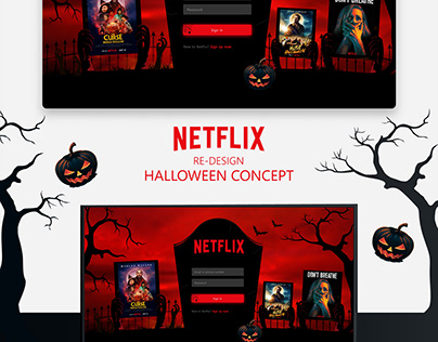 Netflix Re-design Halloween concept