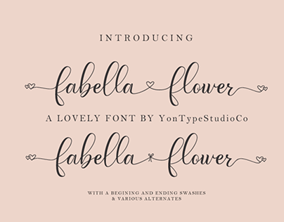 fabella flower a lovely font